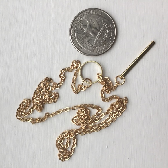 🔴𝟭𝟬/$𝟮𝟱🔴NEW Gold Bar Delicate Drop Necklace - Picture 8 of 12